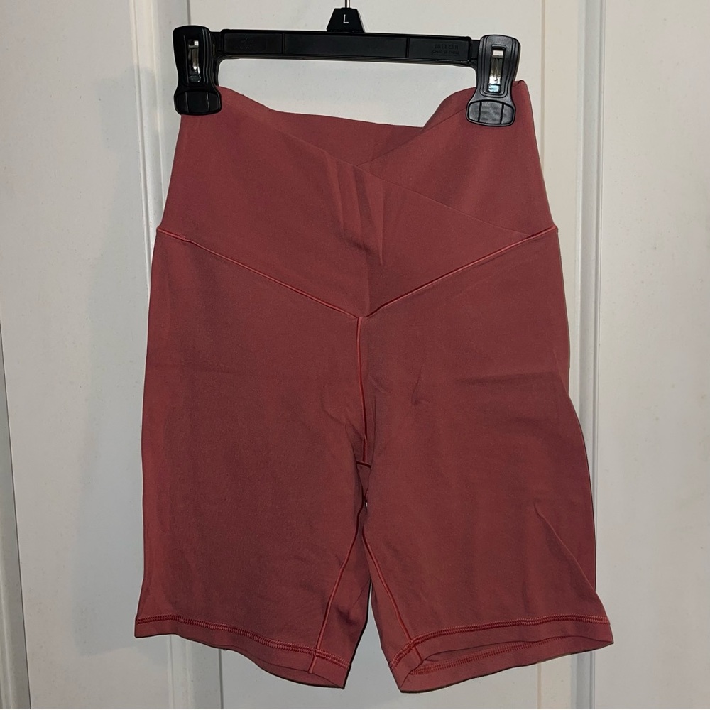 Aerie Coral Biker Shorts